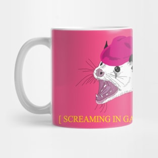 Screaming In Gay Yee Haw Possum Mug